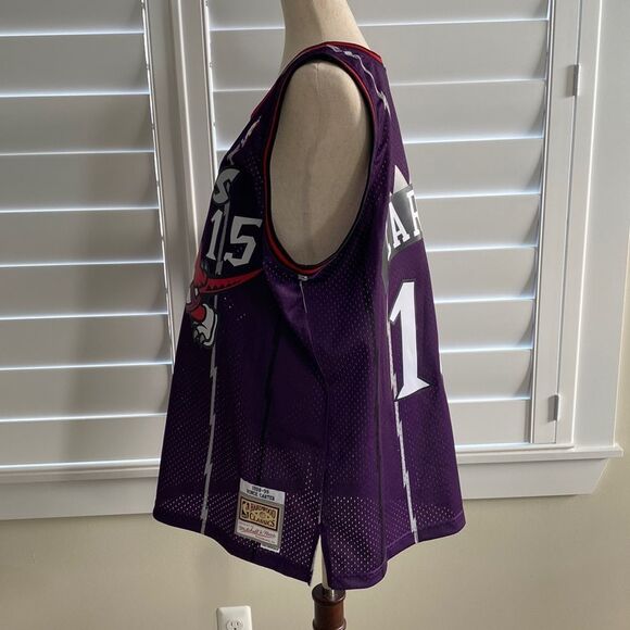 Sz XL NWT #15 Vince Carter Toronto Raptors Hardwood Classics Mitchell & Ness - Picture 6 of 11